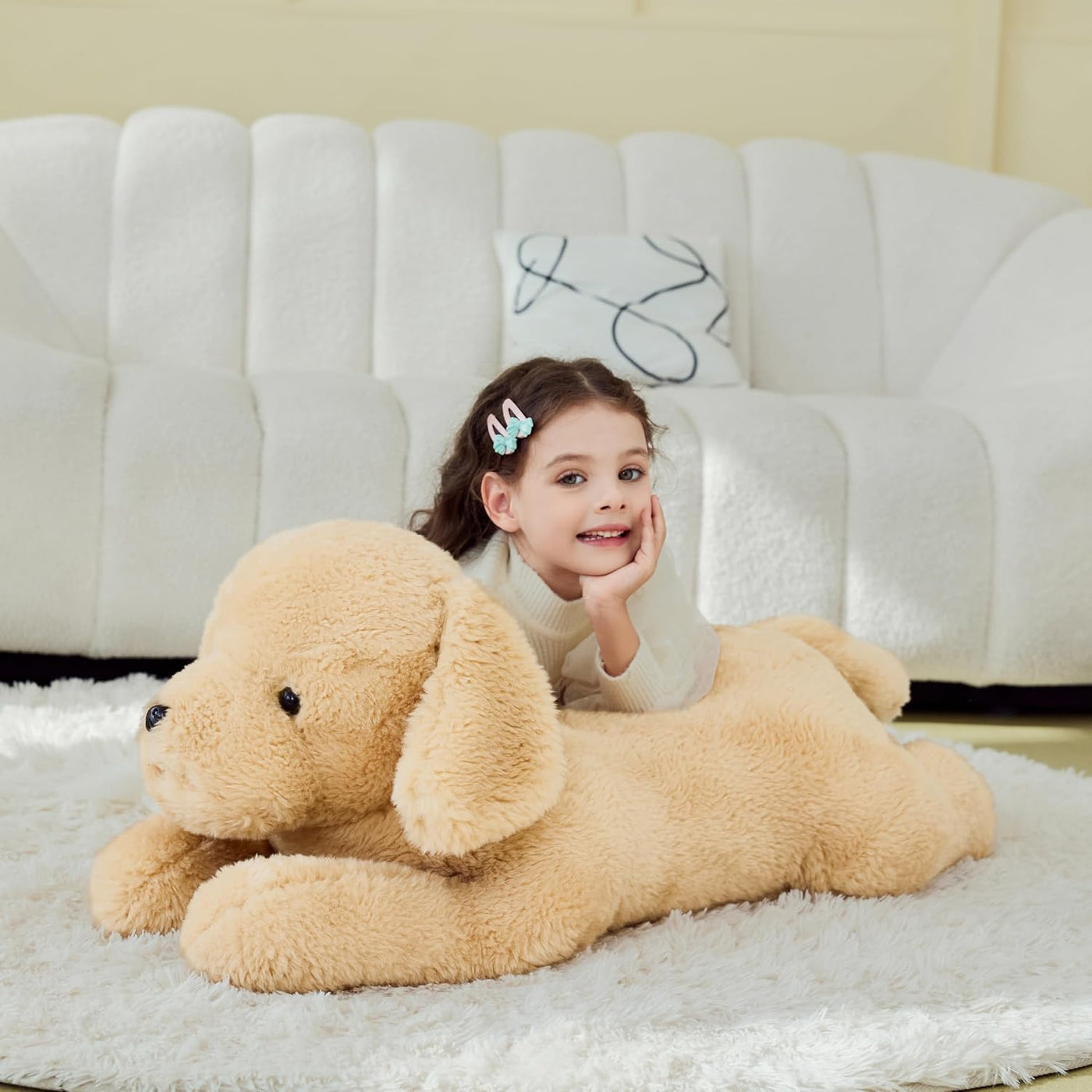 IKASA Peluche de perro labrador gigante de 30 pulgadas, súper suave...