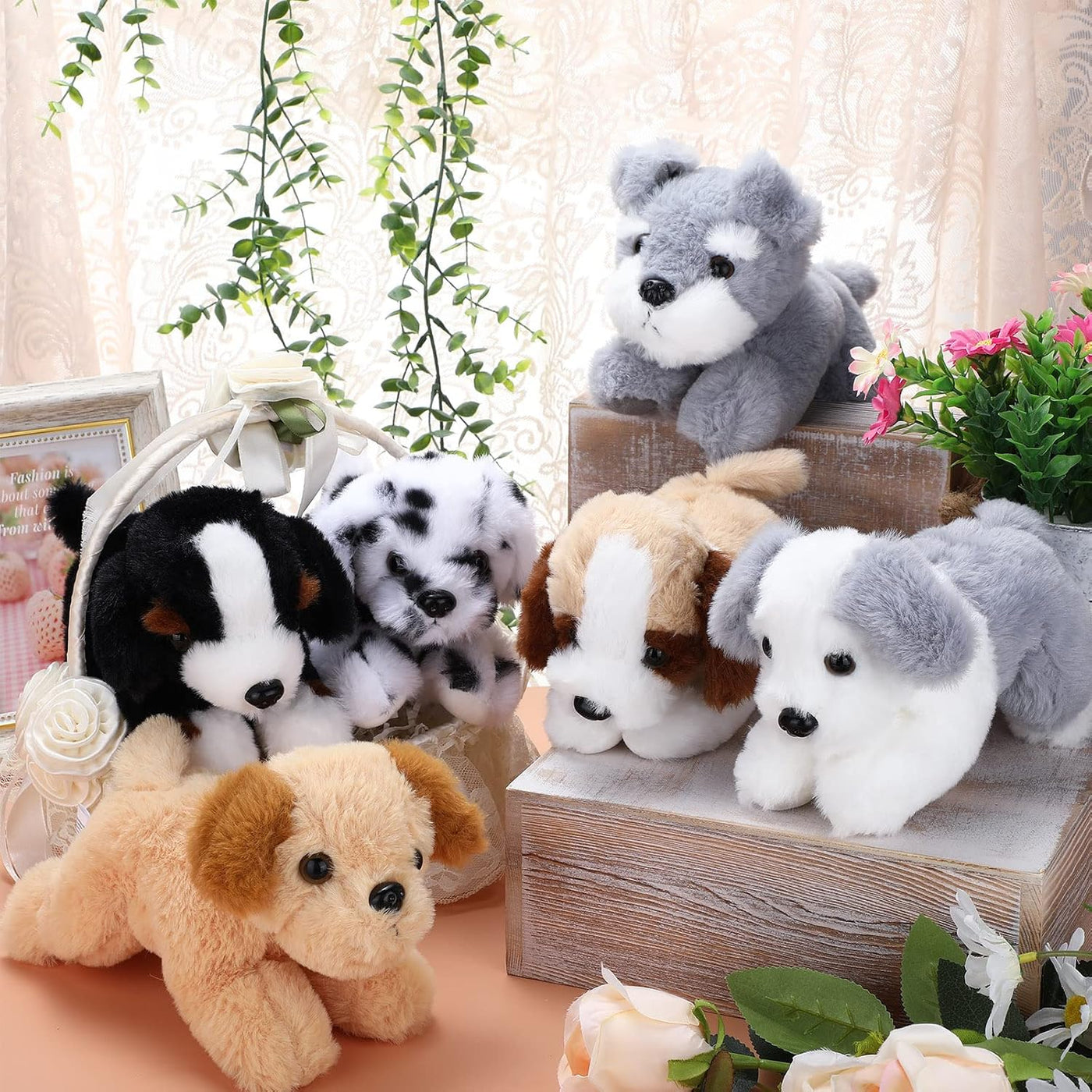 Harrycle 6 piezas 20 cm de juguete de peluche de perro cachorro sua...
