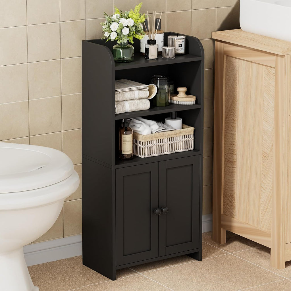Homhedy Armario de almacenamiento pequeño para baño, almacenamiento...