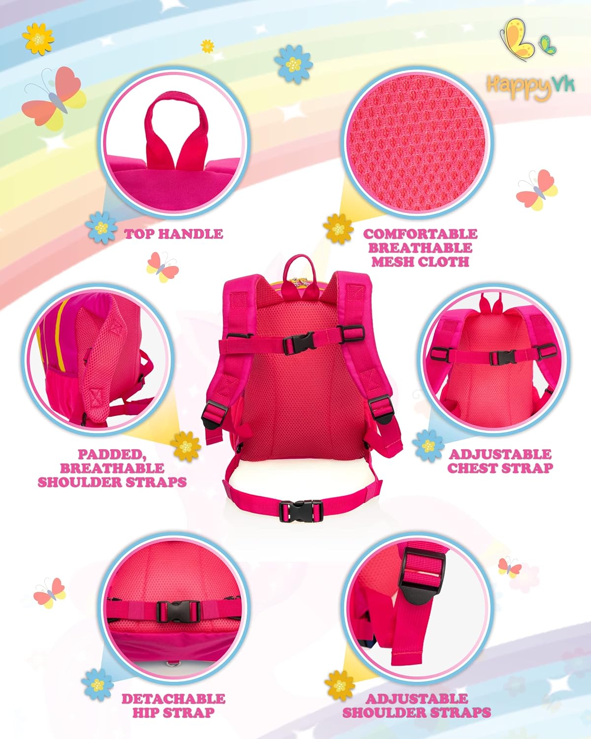 HappyVk - Correa para mochila para niños pequeños - Correa para beb...