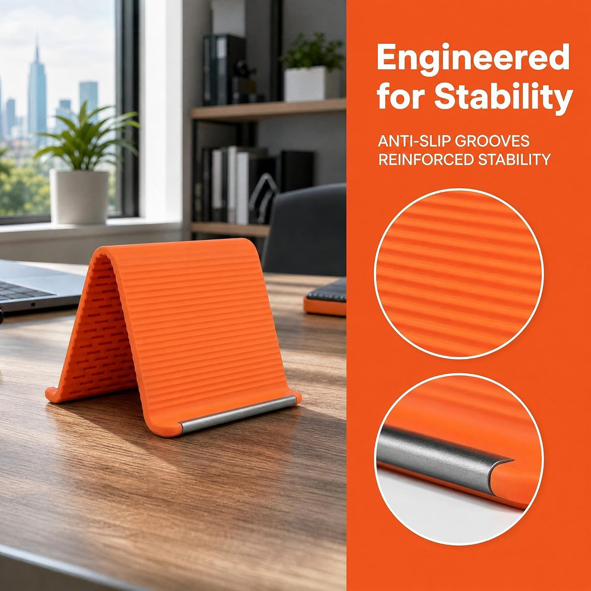 HOHITIAL Soporte para teléfono de silicona flexible con núcleo de a...
