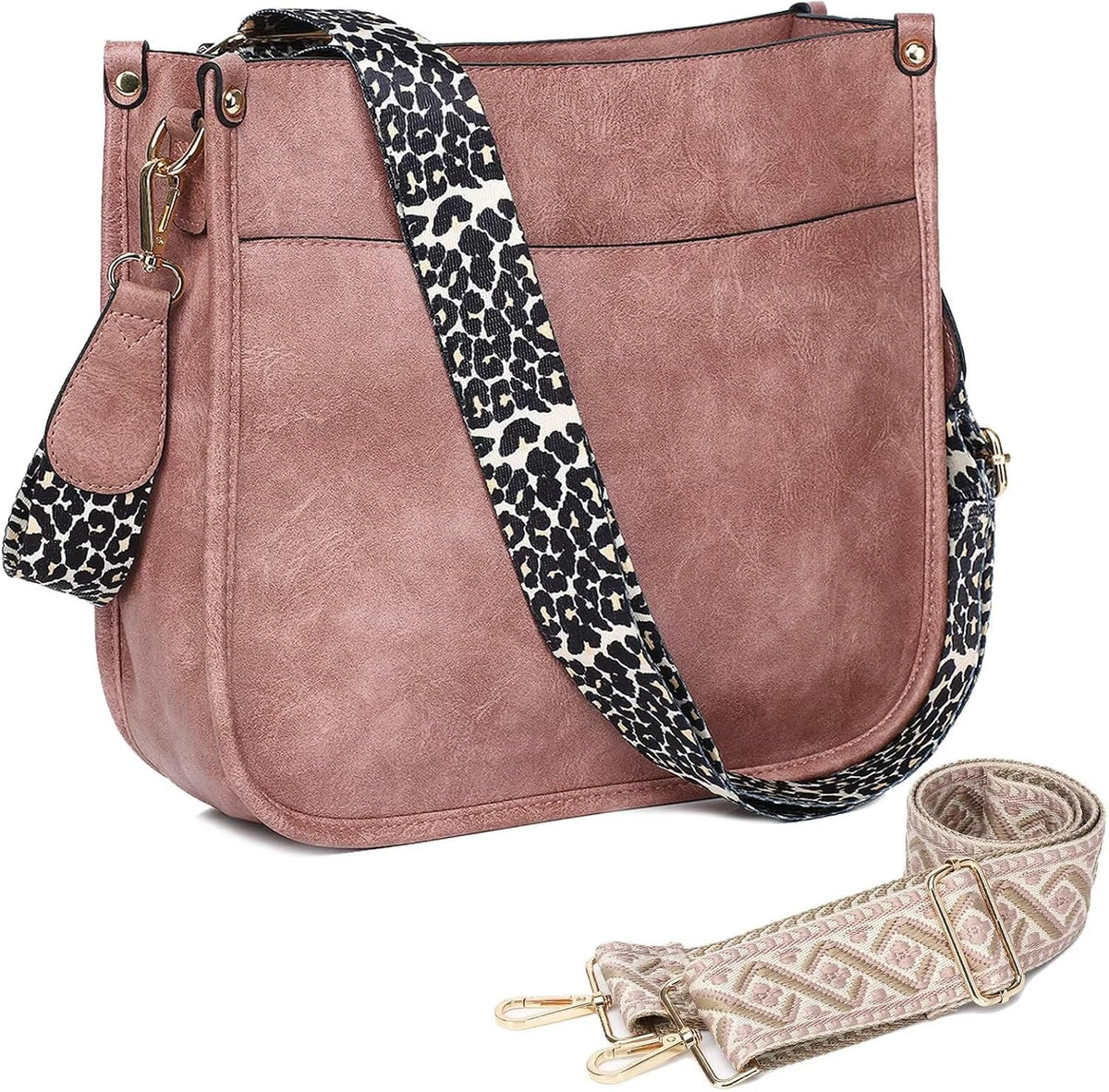 AUYOCO Bolsos cruzados de cuero vegano para mujer, bolso de hombro...