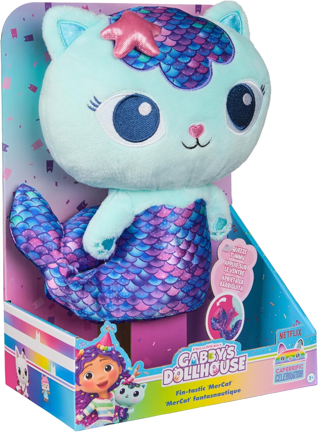 Gabby's Dollhouse, Fin-Tastic Mercat Premium - Juguete de peluc...