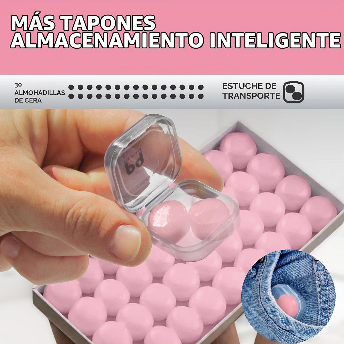 Peace&amp;Quiet Tapones para los oídos de cera PQ para dormir \u201...
