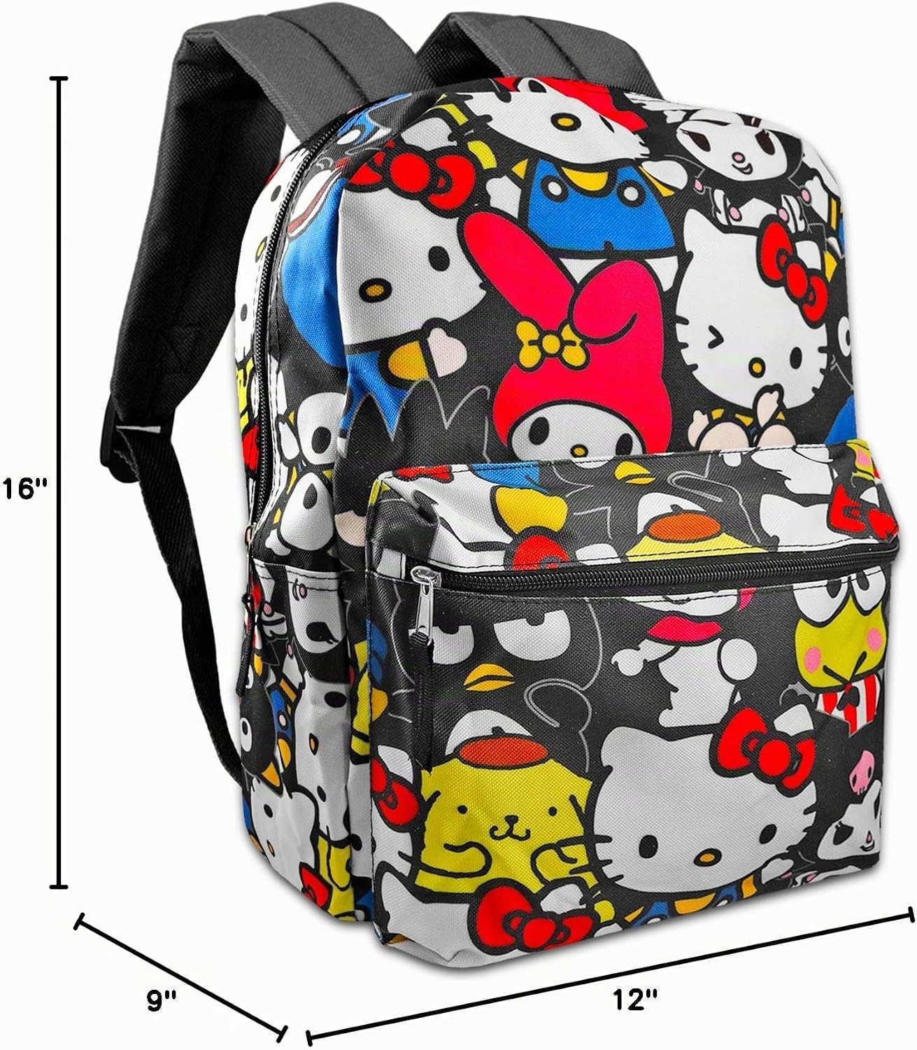 Hello Kitty Mochila para niñas: paquete con bolsa Sanrio de 16 pulg...