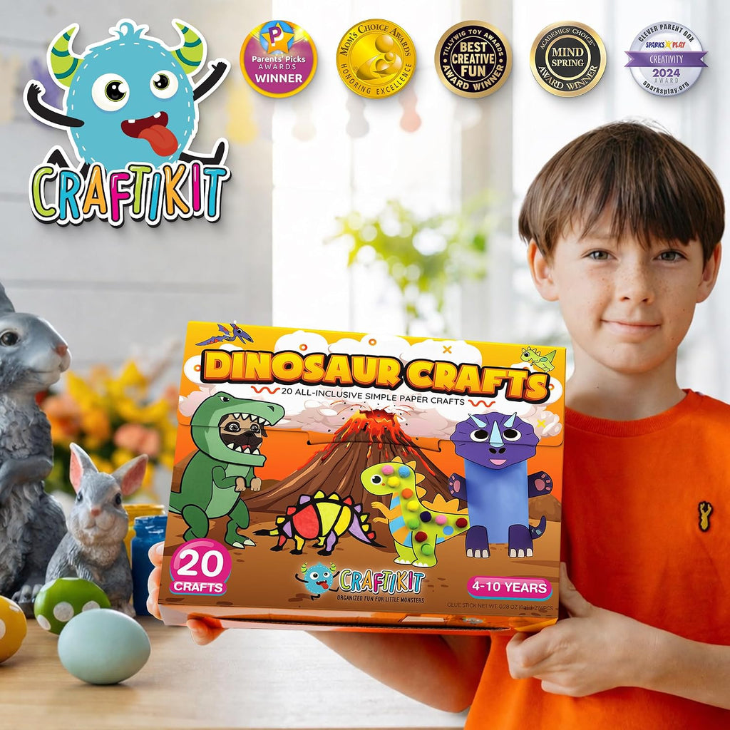 Craftikit® 20 manualidades de dinosaurios galardonadas para niños -...