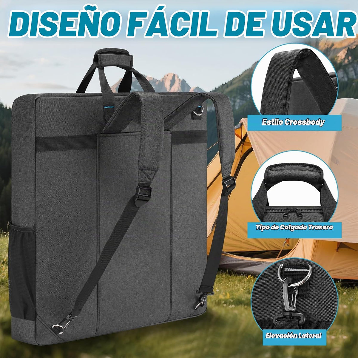 Undomip Funda de transporte de viaje compatible con Jackery SolarSa...