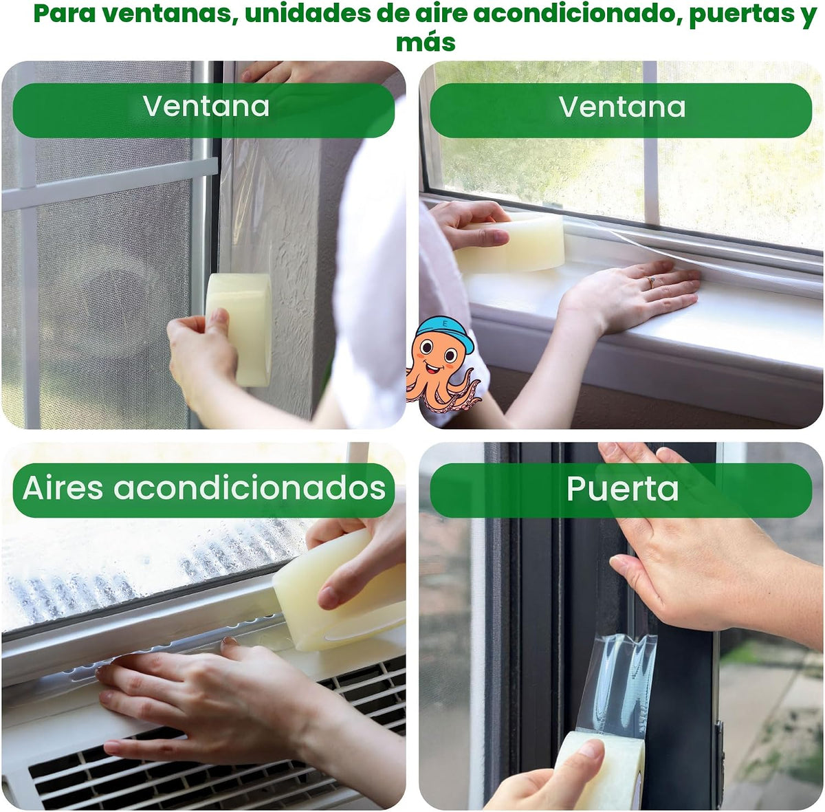 ECOHomes Cinta de sellado para ventanas (2 pulgadas de ancho x 90 p...