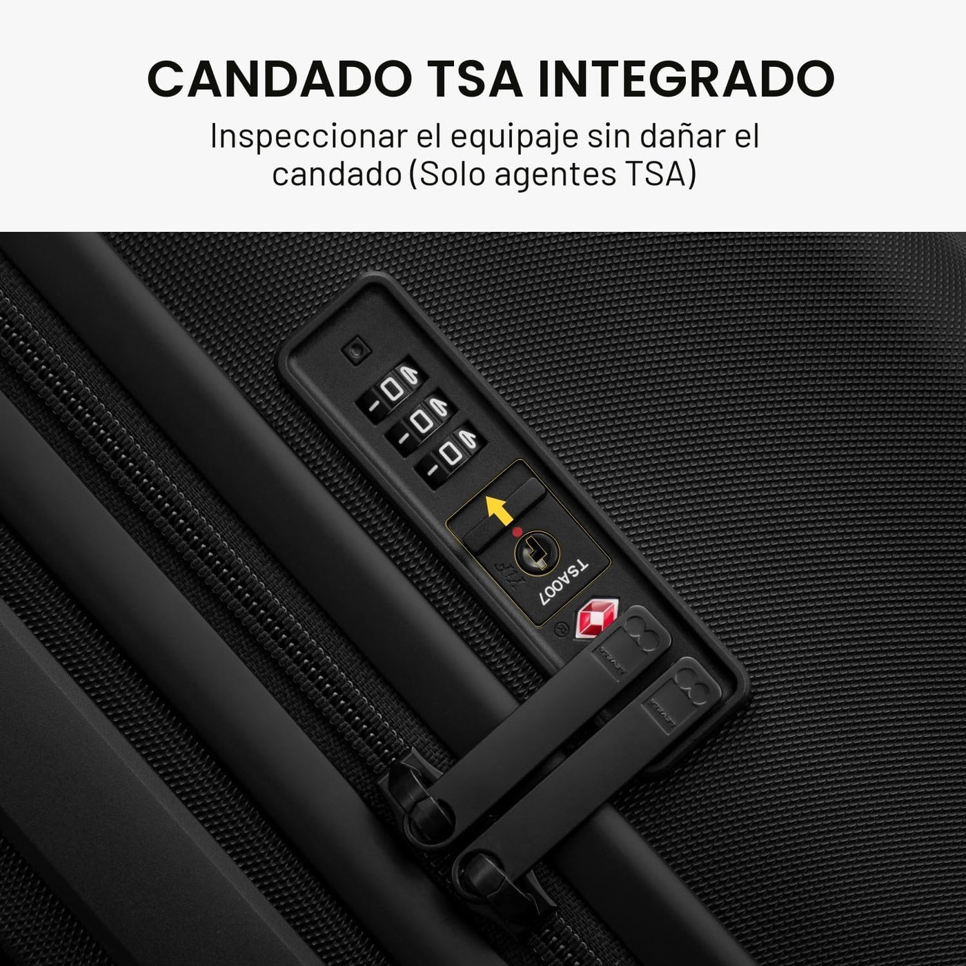 LEVEL8 Equipaje de mano rígido aprobado por aerolíneas, maletas de...
