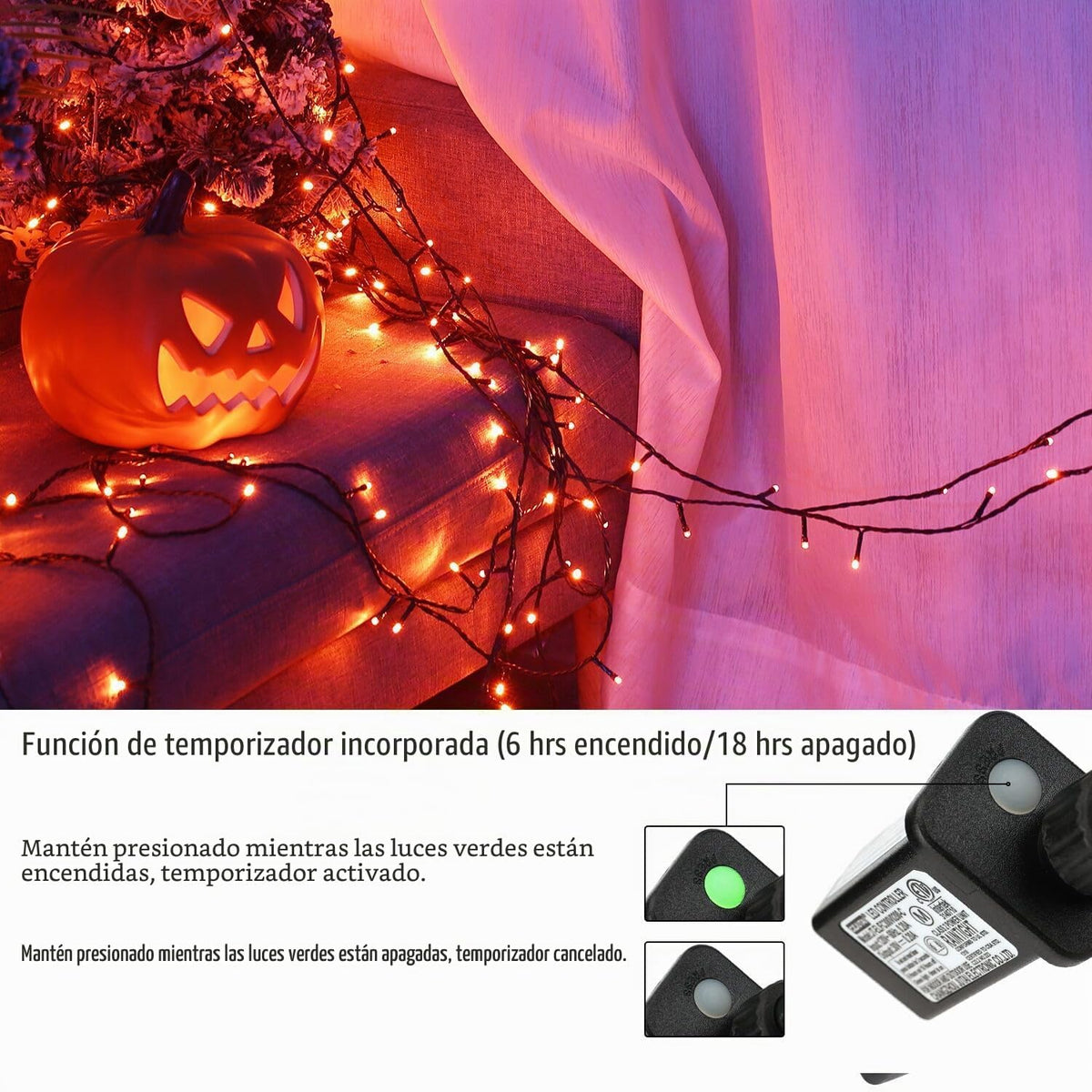 Brizled Luces de Halloween al aire libre Cadena de luces LED de Hal...