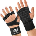 Mava Sports Guantes de levantamiento de pesas con soporte para muñe...