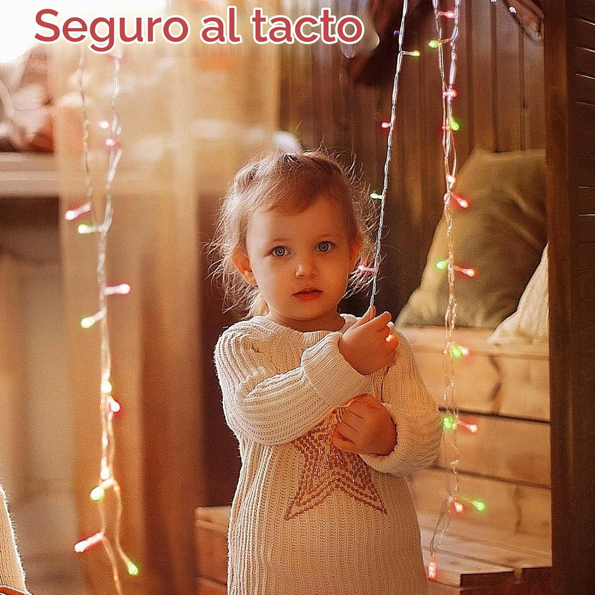 Guirnalda de 200 luces LED conectables, luces de Navidad de 66 pies...