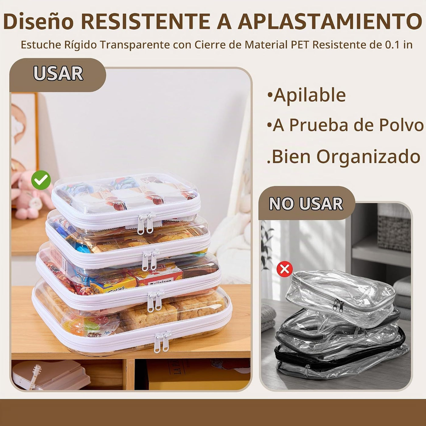 WELPIRT Bolsas organizadoras de bolsas de pañales de cáscara dura |...