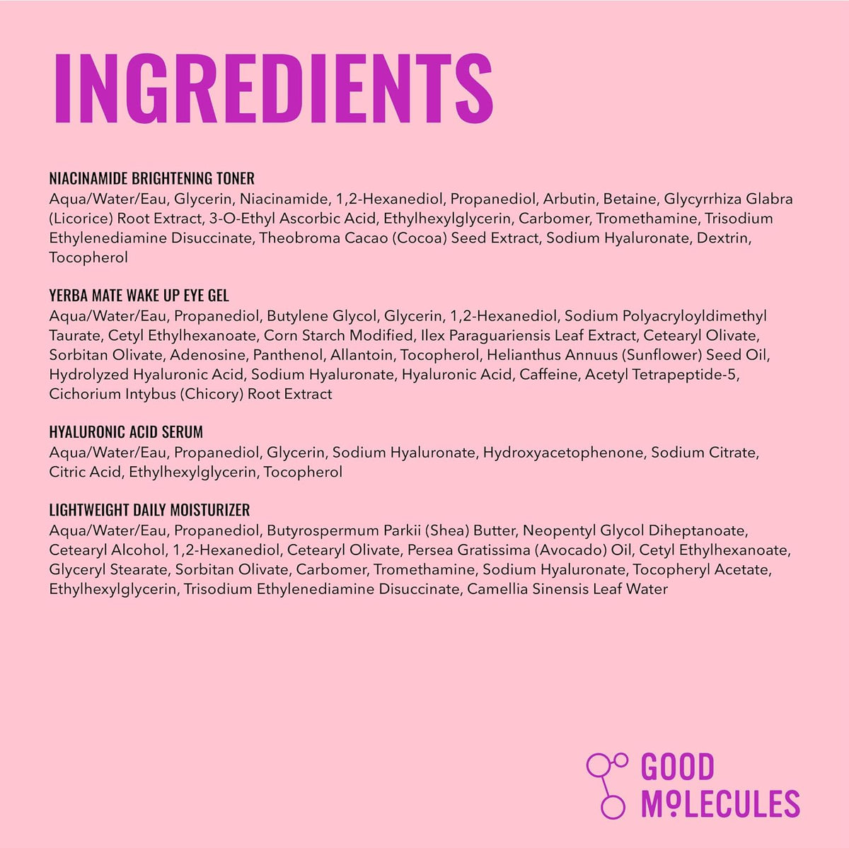 Good Molecules The Daily Essentials Set de cuidado de la piel de 4...