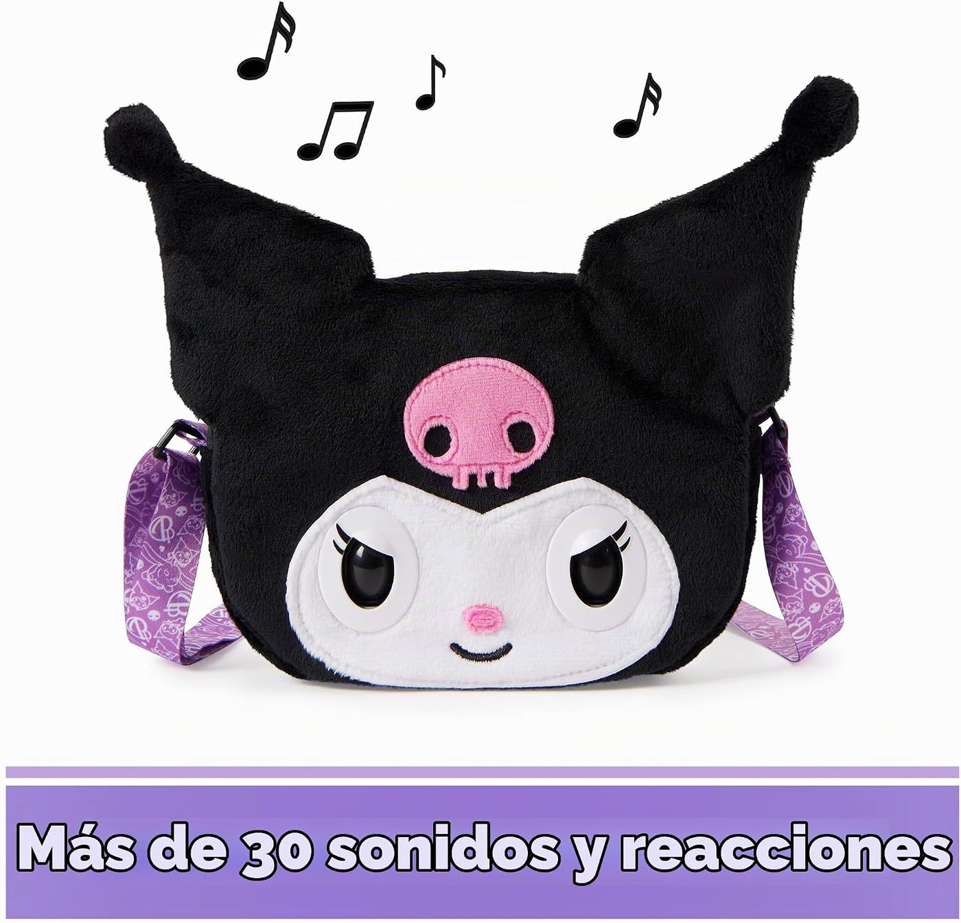 Purse Pets Sanrio Kuromi - Bolso cruzado interactivo para mascotas,...