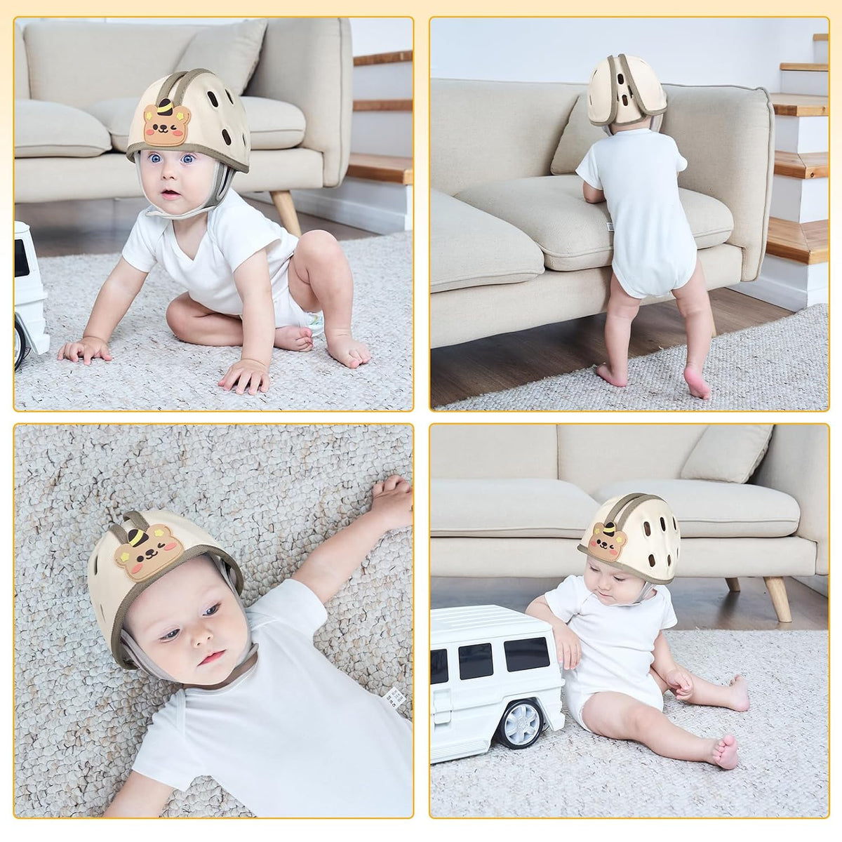 Protector de cabeza de bebé, casco infantil para gatear y caminar d...