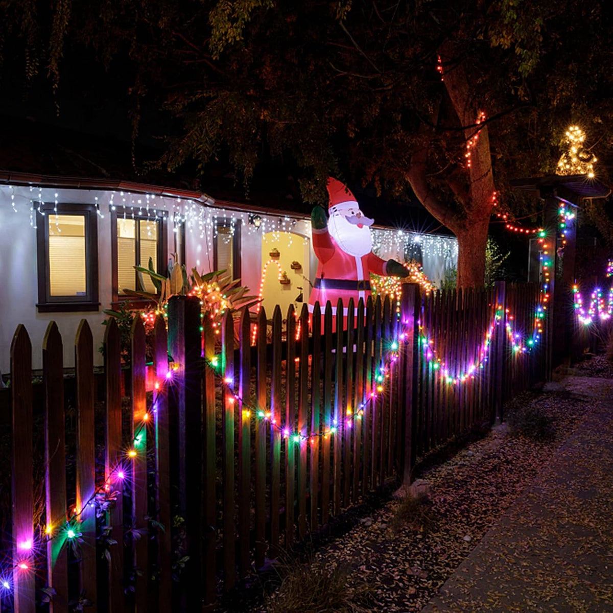 HOME LIGHTING 66 pies de luces decorativas de Navidad mini, 200 luc...