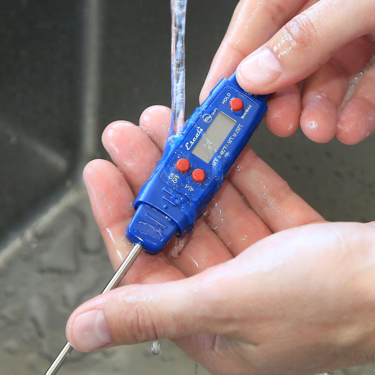 Escali DHP4 Termómetro digital para carne resistente al agua de fác...