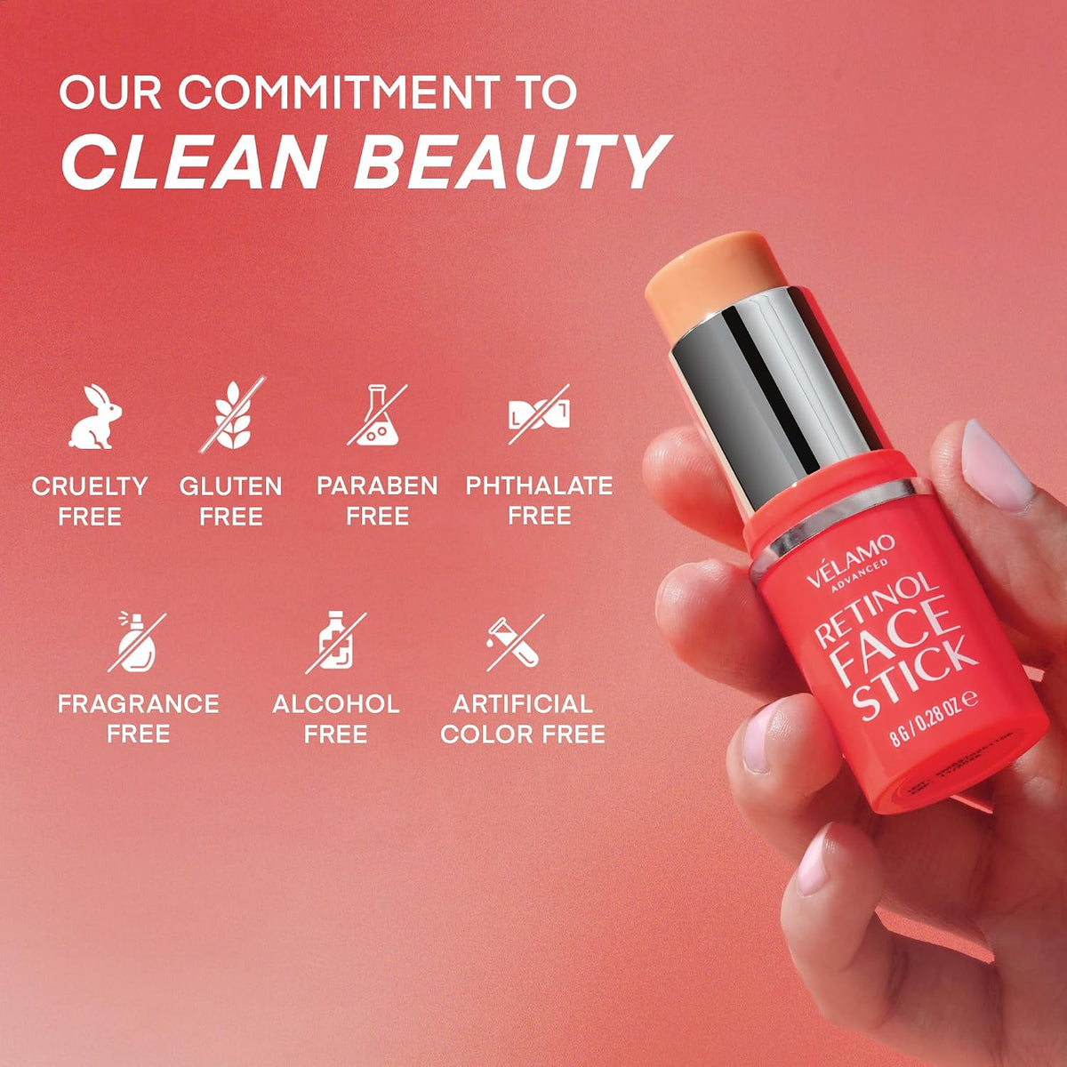 VELAMO ADVANCED Retinol Face Stick: reduce las arrugas de las línea...