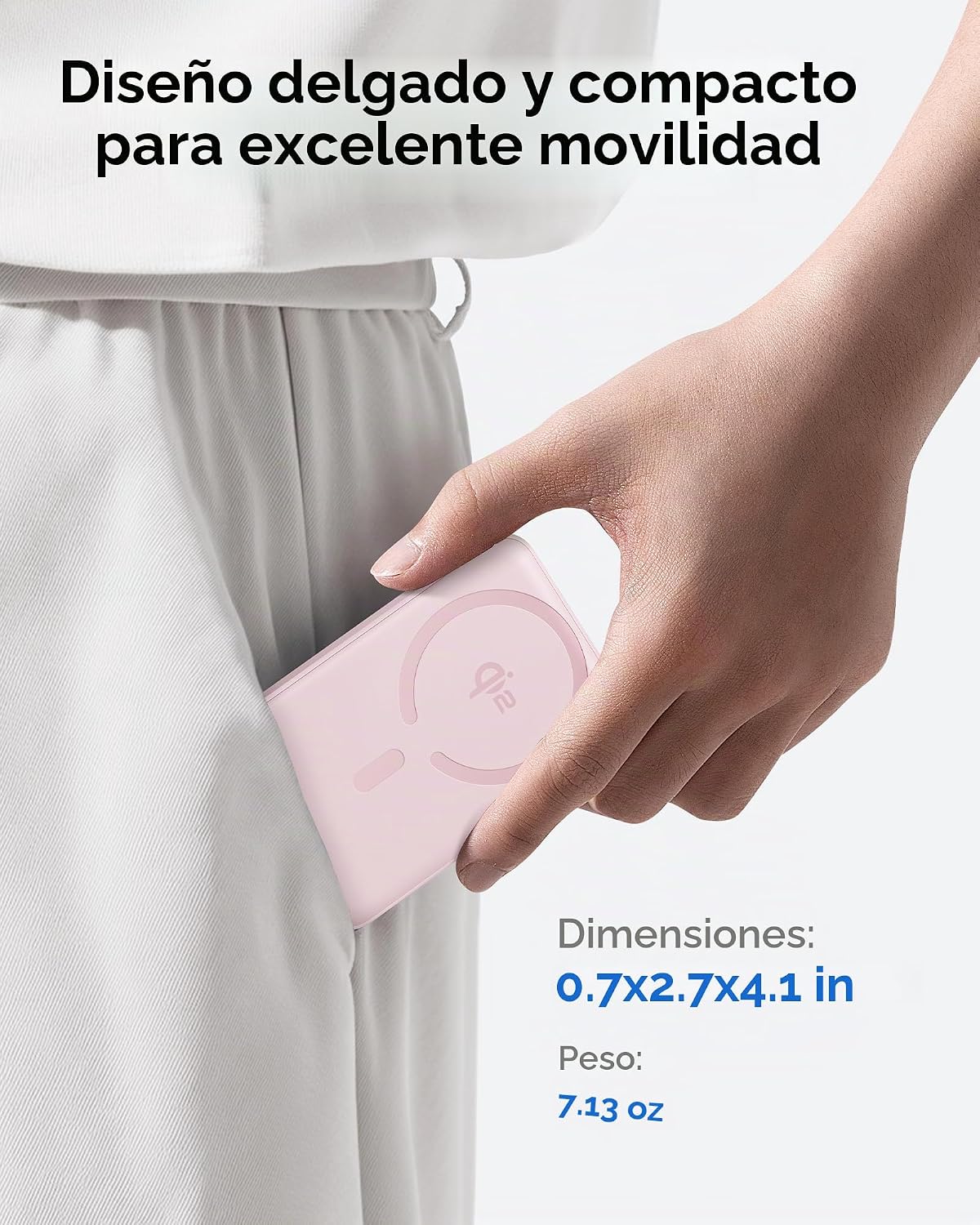 Baseus para cargador portátil MagSafe, banco de energía magnético i...