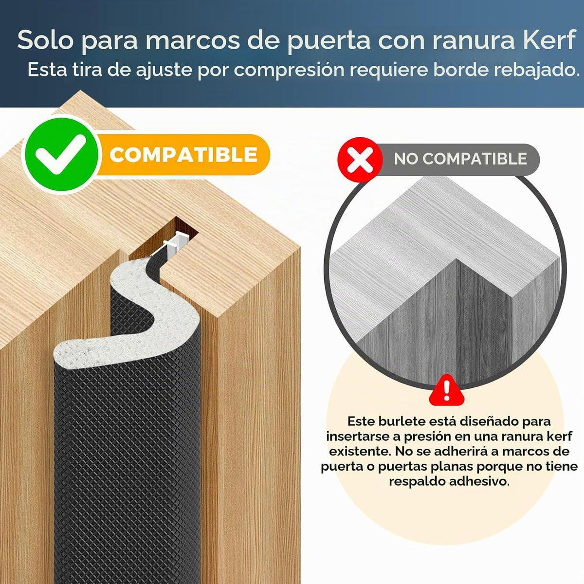 Sello de puerta burlete para puerta, tira de espuma de corte de 40...