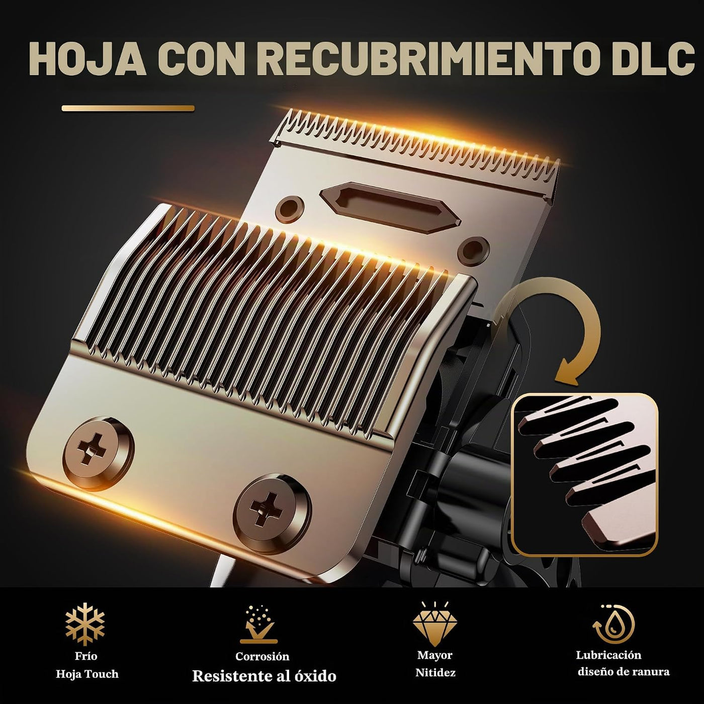 FADEKING® Cortadora de pelo profesional y recortadora de barba para...