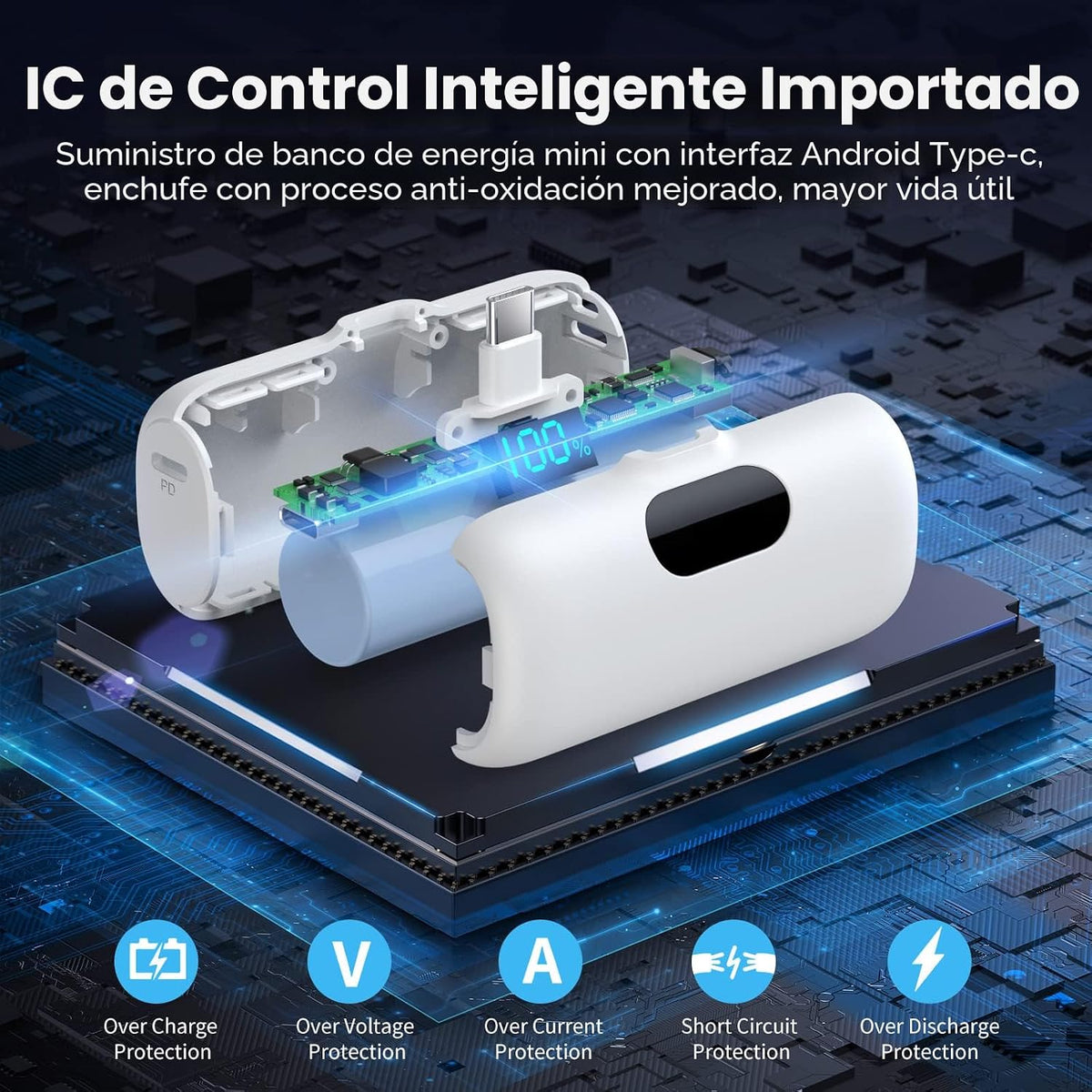 [Paquete de 2] Cargador portátil para iPhone 17\/16\/15, mini carga...