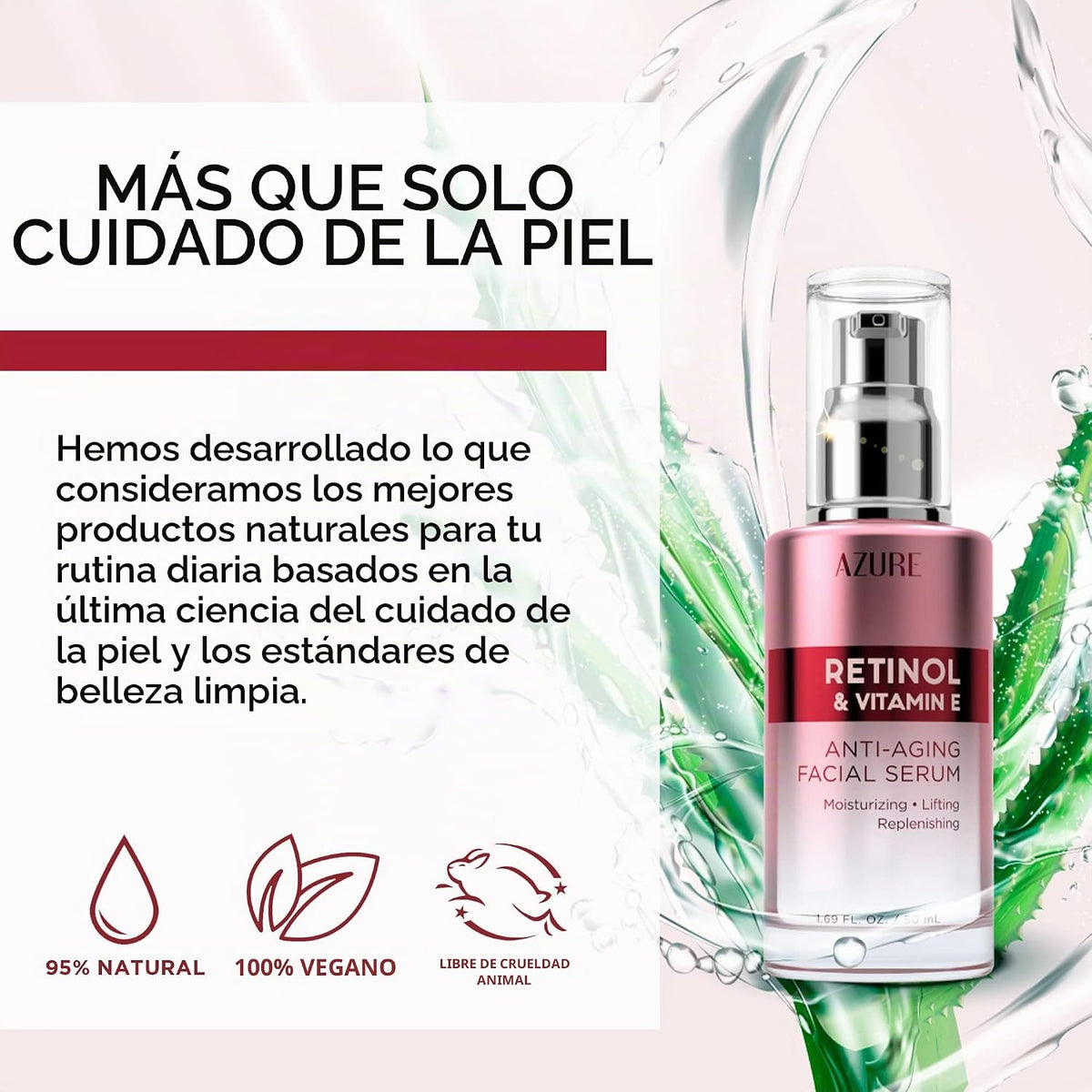 AZURE - Suero facial antienvejecimiento con retinol y vitamina E \u...