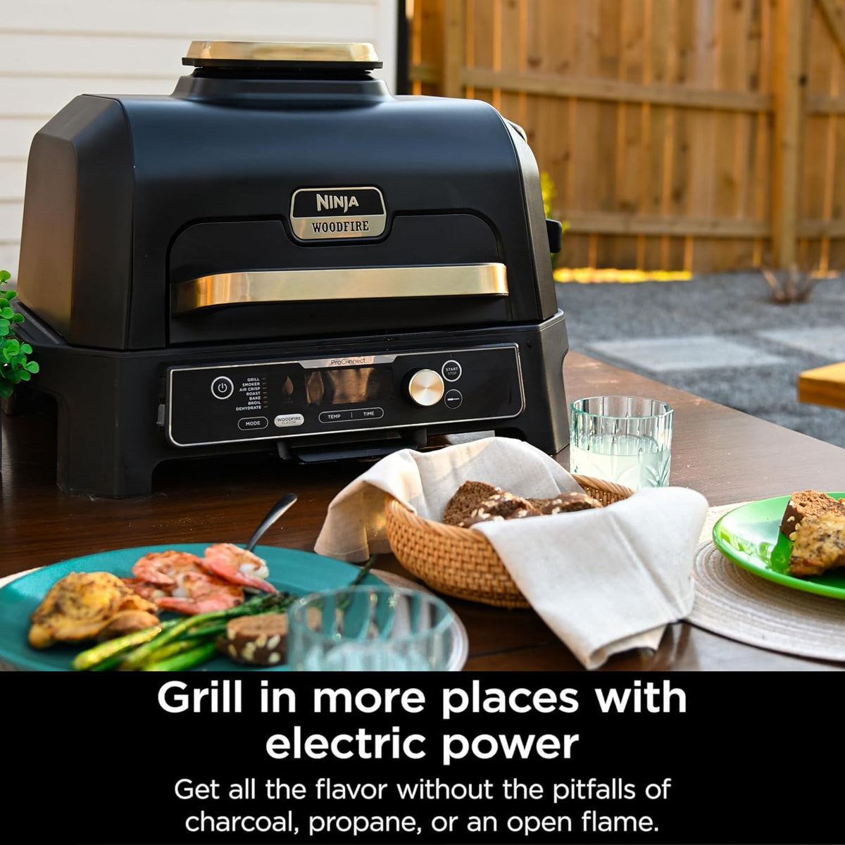 Ninja Woodfire ProConnect Premium XL - Parrilla y ahumador para ext...