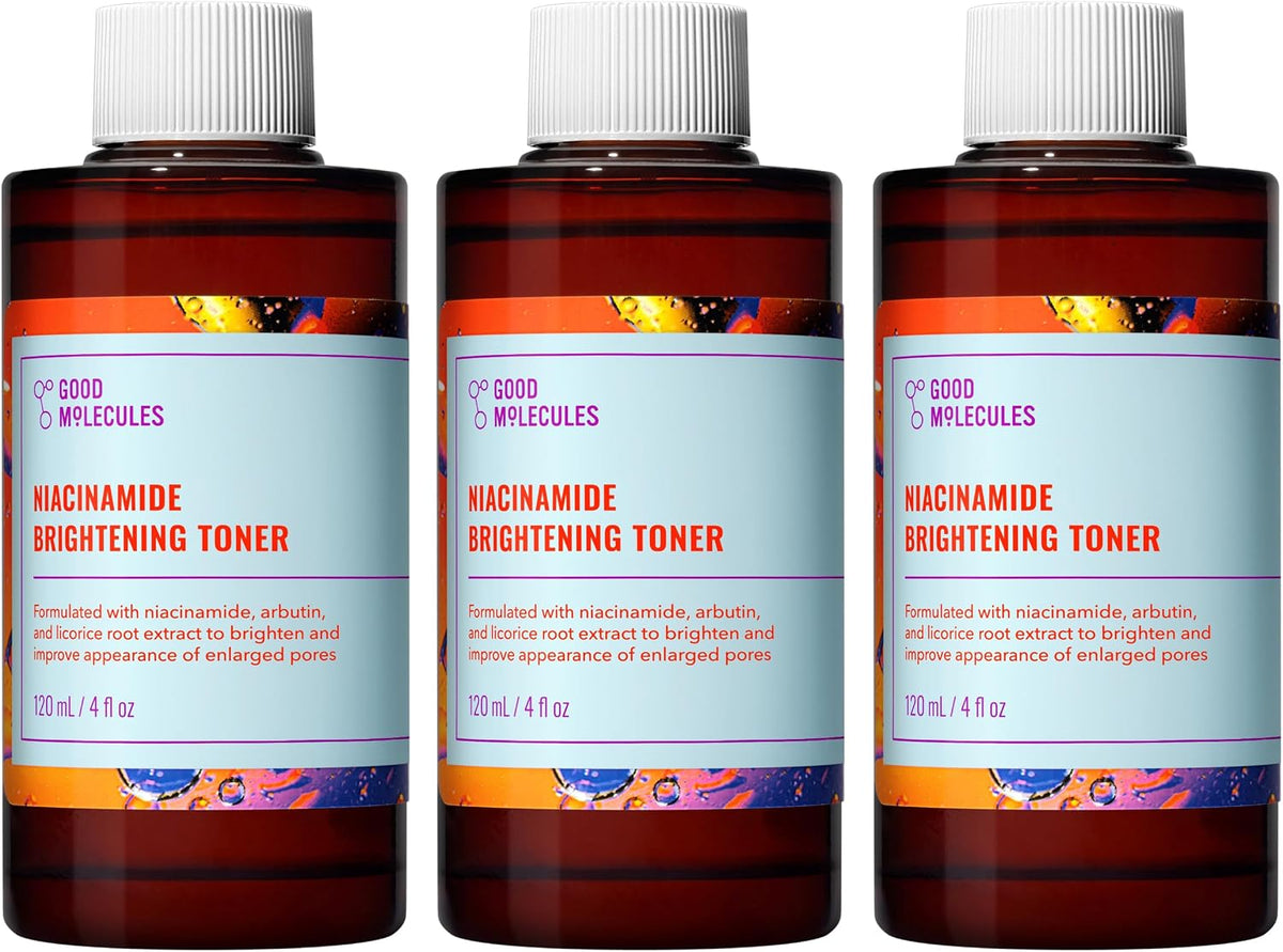 Good Molecules Tóner iluminador de niacinamida con arbutina, paquet...