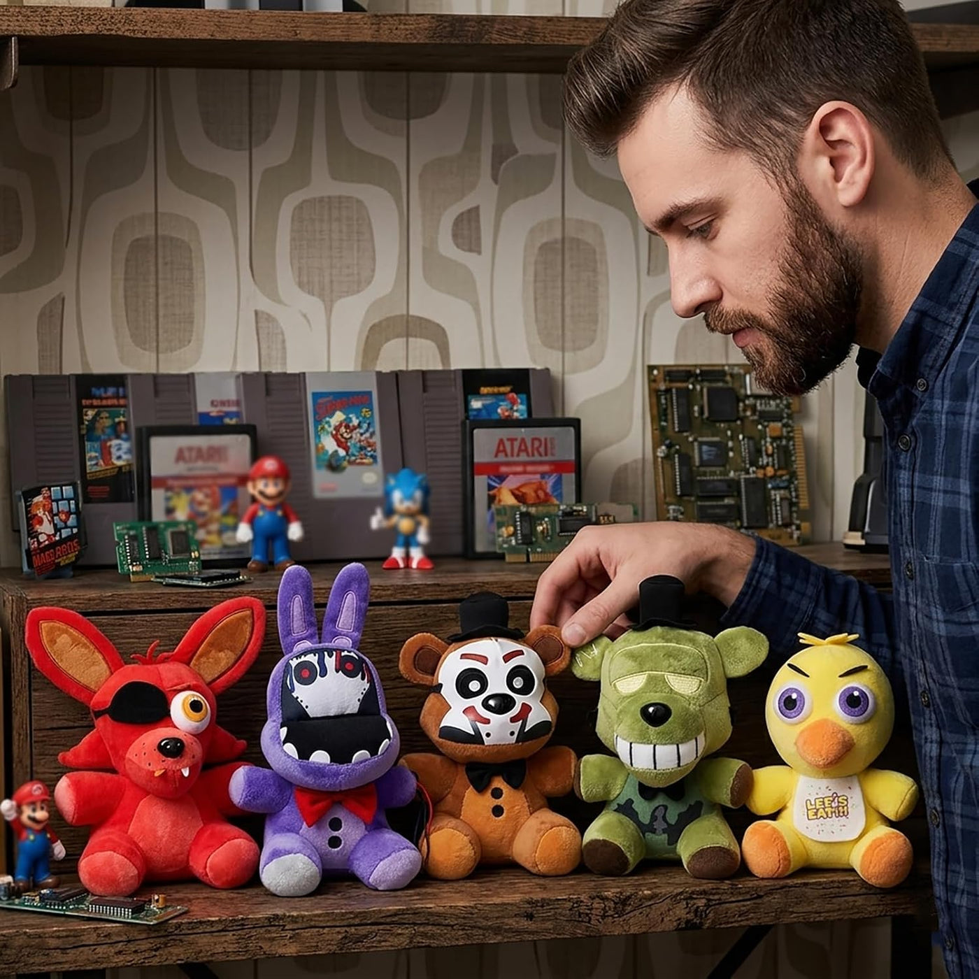 PLIIMONA Juego de 4 juguetes de peluche de animales de terror, anim...
