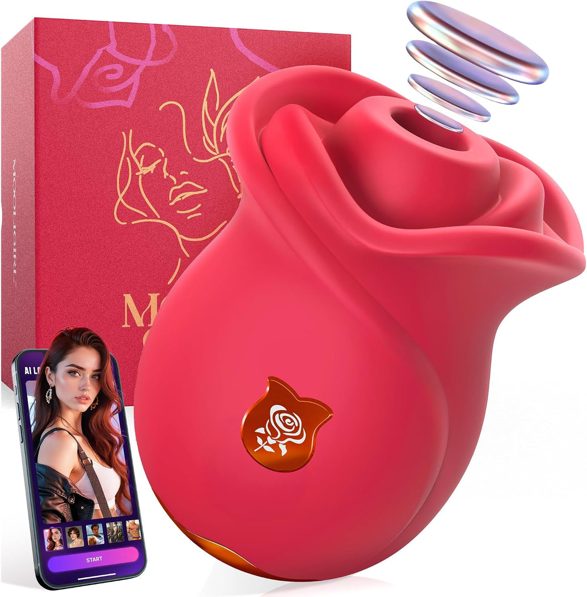 MOOLIGIRL Rose Toy - Vibrador de juguetes sexuales para mujeres, ju...