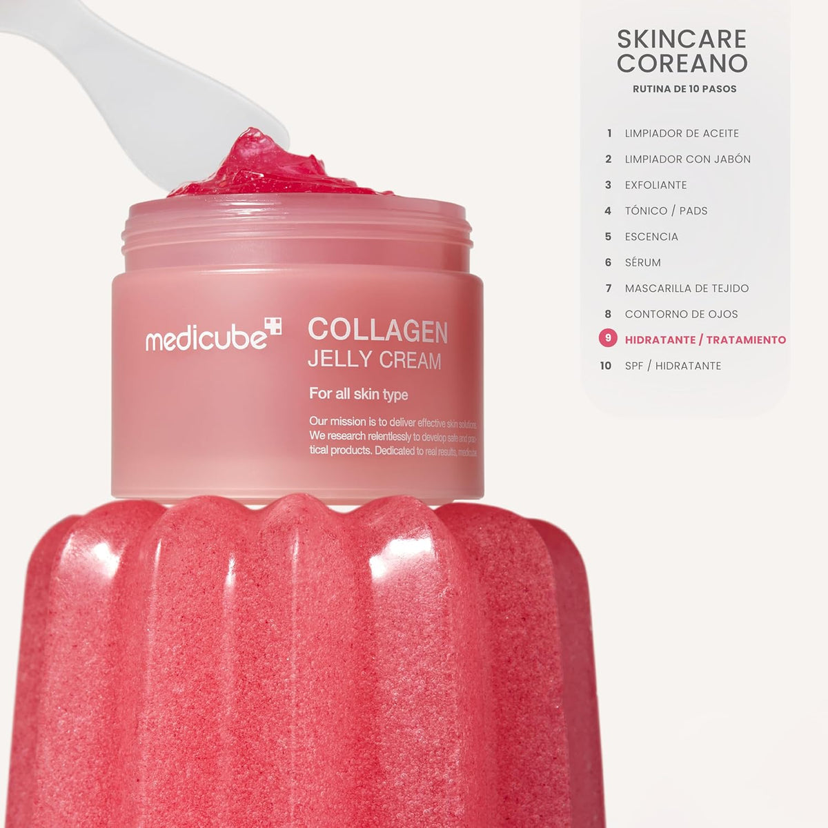 medicube Crema de gelatina de colágeno, niacinamida y colágeno hidr...