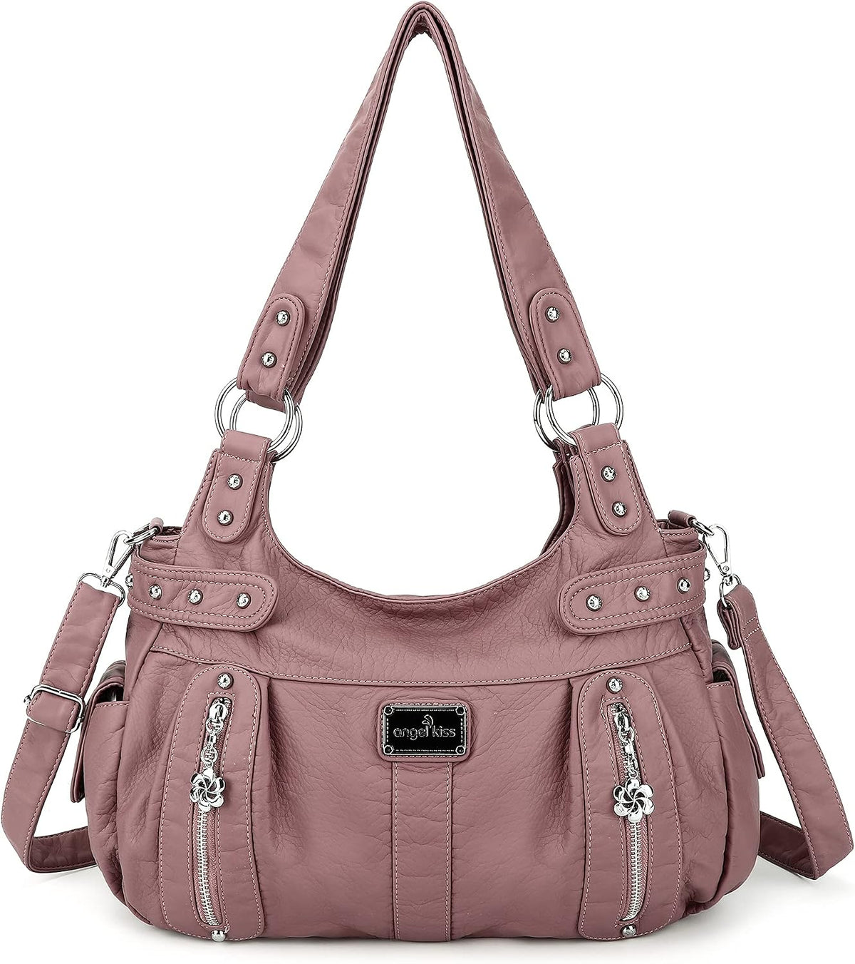 Angelkiss Bolsos grandes y carteras para mujer de cuero sintético l...