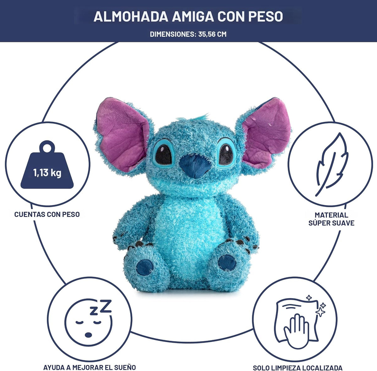 Jay Franco Almohada de Peluche con Peso de Disney Compañero - Almoh...