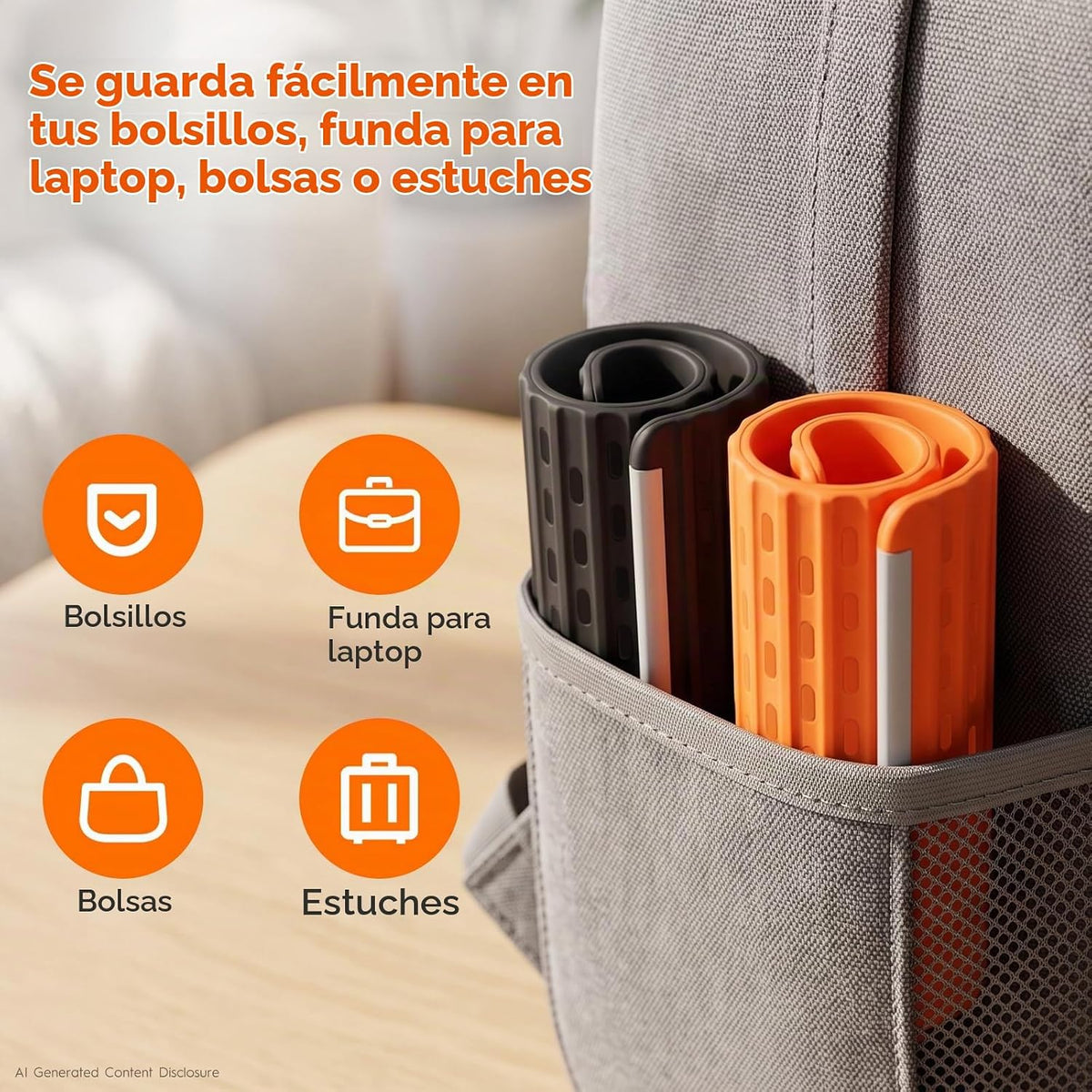 SINSETU Paquete de 2 soportes de silicona plegables ajustables para...