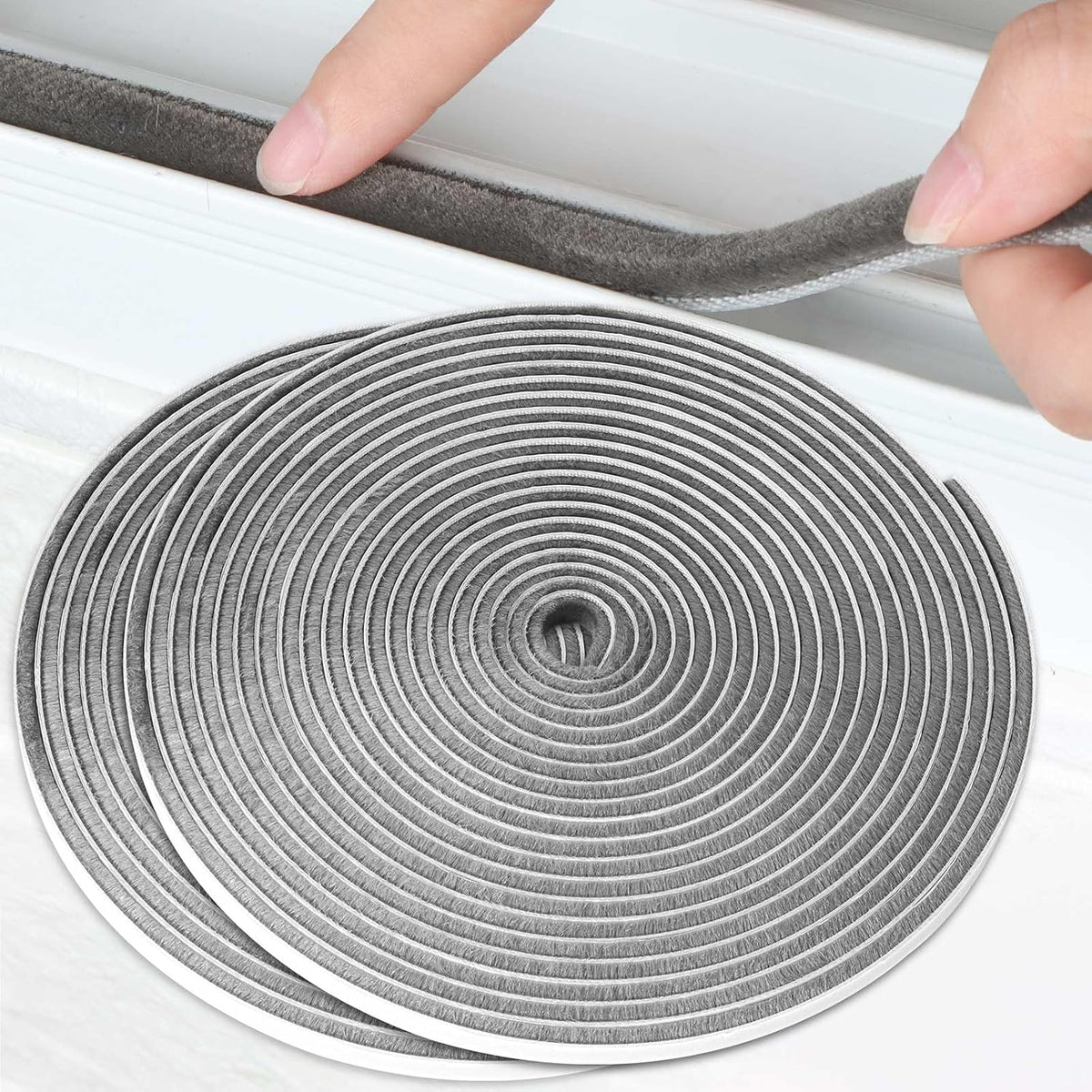 2 paquetes de sello de cepillo para puerta MILEQEE, 66 pies en tota...
