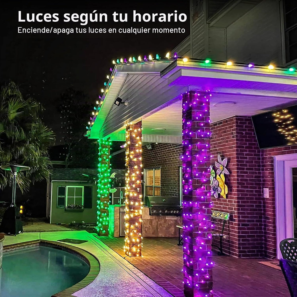 Brizled Smart Halloween Lights 1, 197 pies, 600 luces LED que cambi...
