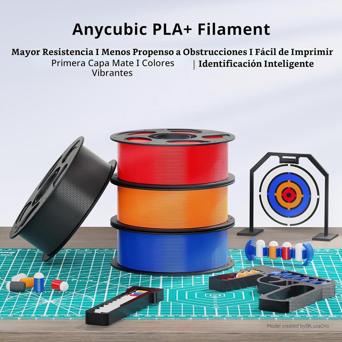 ANYCUBIC Filamento de impresora 3D PLA Plus (PLA+) de 0.069 pulgada...