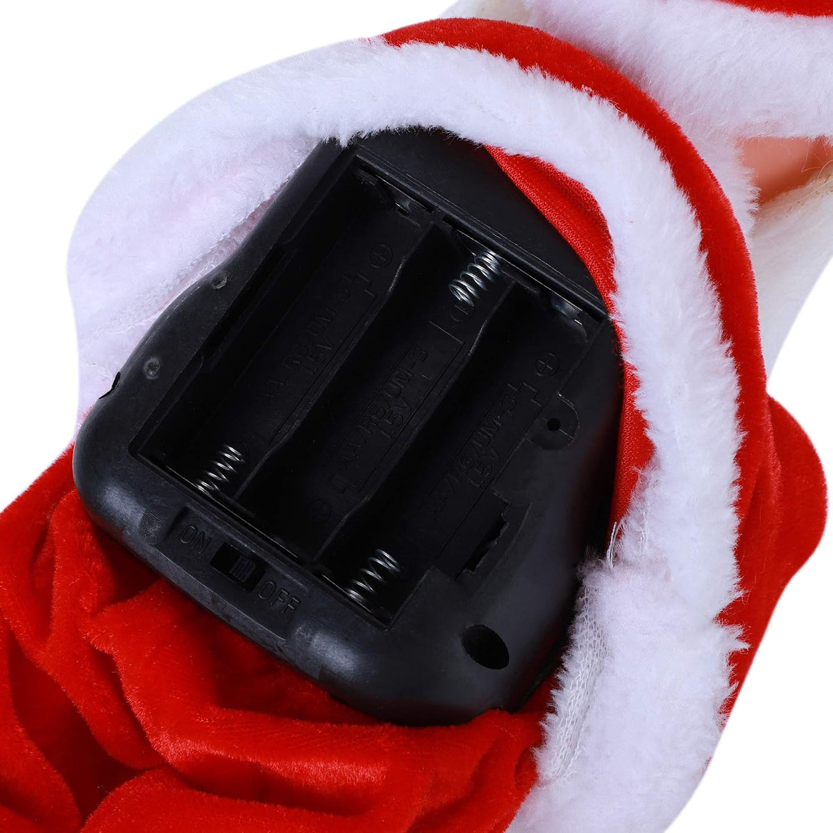 Caja de regalo iluminada con apertura eléctrica de Papá Noel, figur...