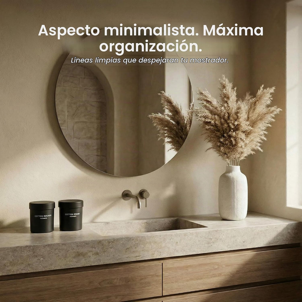 MaisoNovo Recipientes de vidrio para baño con tapas (hermético), so...