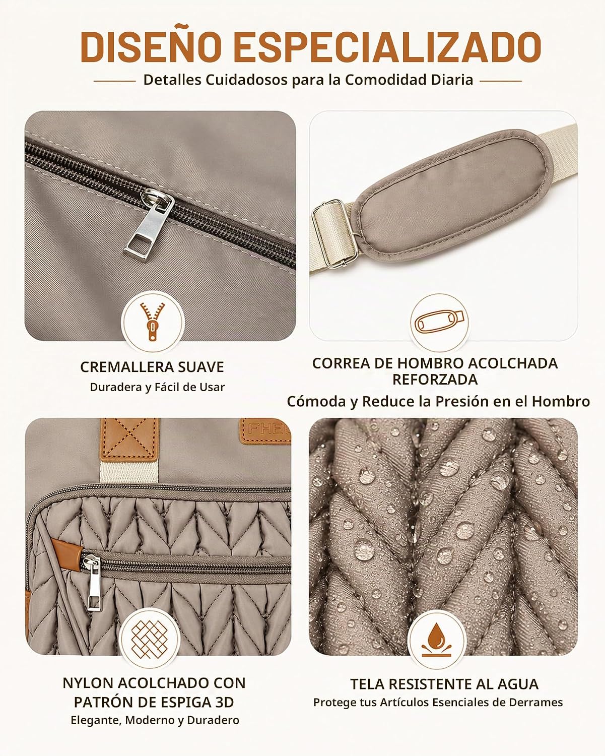 FHELAD Bolsa de pañales, regalo de baby shower para mamá (color mar...