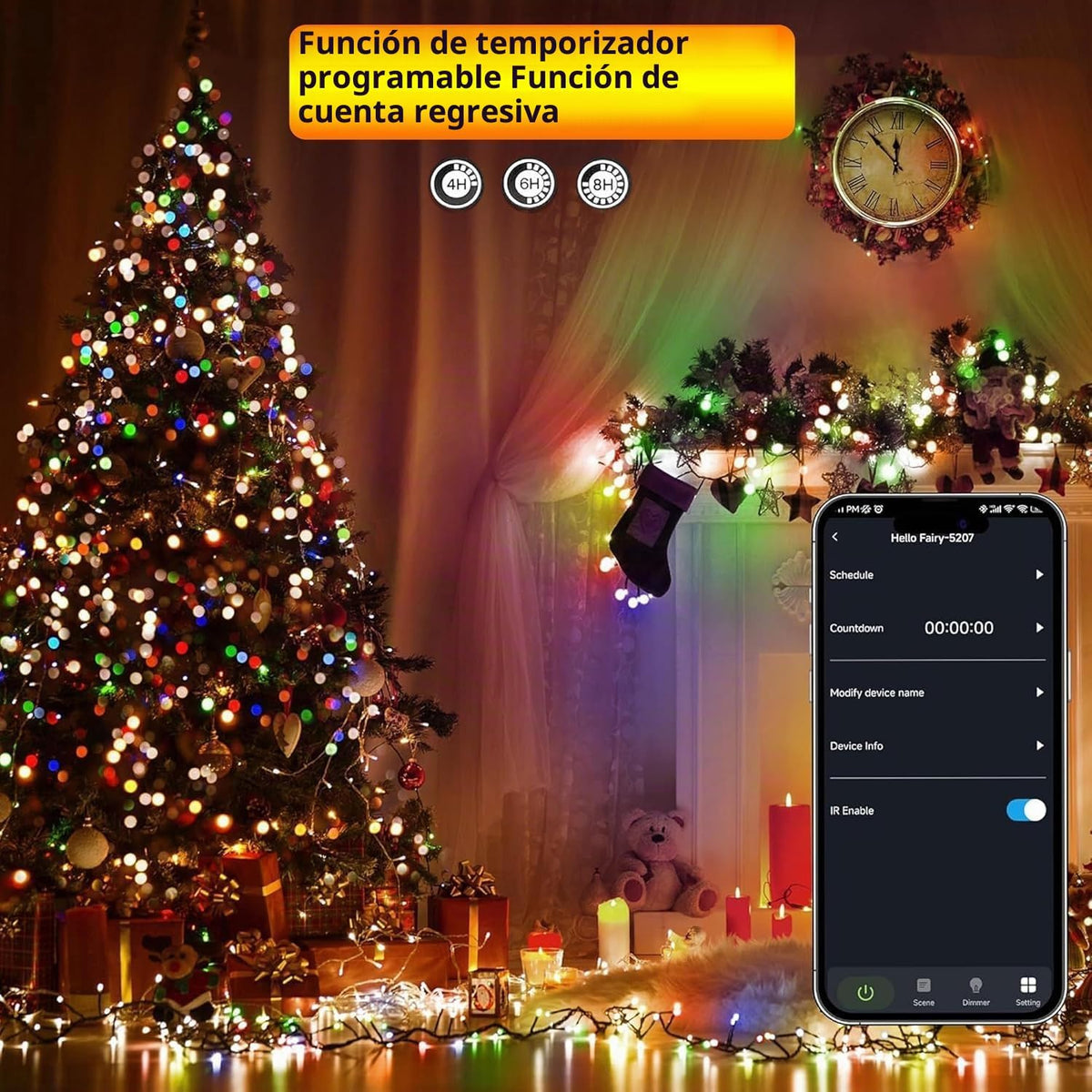 iBaycon 66FT 200 LED RGB Luces inteligentes de Halloween que cambia...