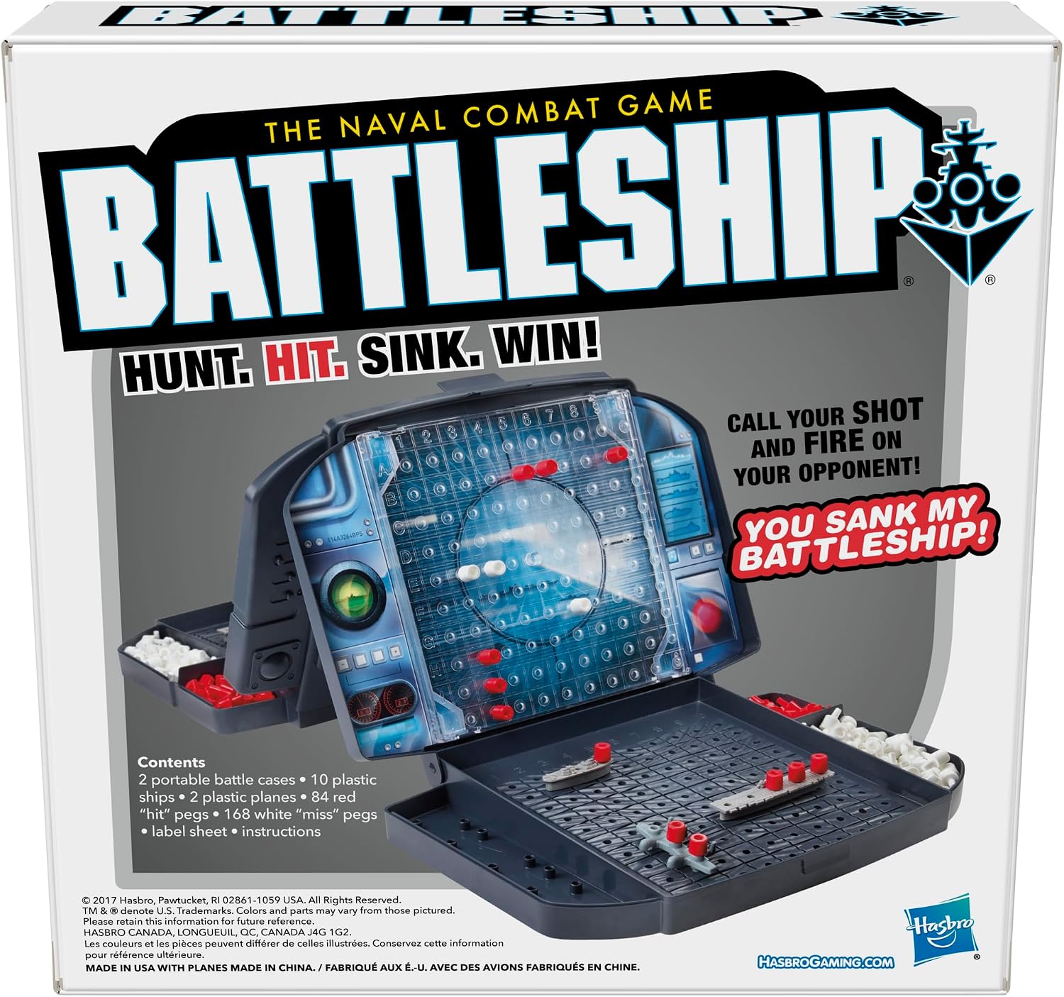 Hasbro Gaming - Juego de mesa de estrategia de batalla naval con aviones