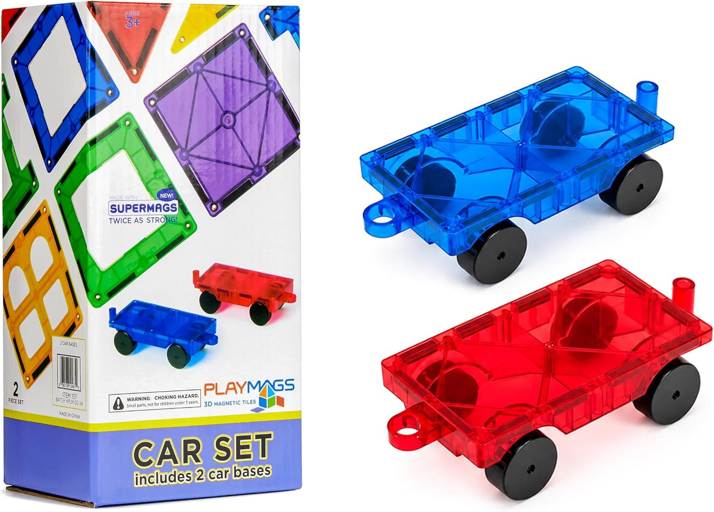Playmags Set de Coche Magnético - 2 piezas