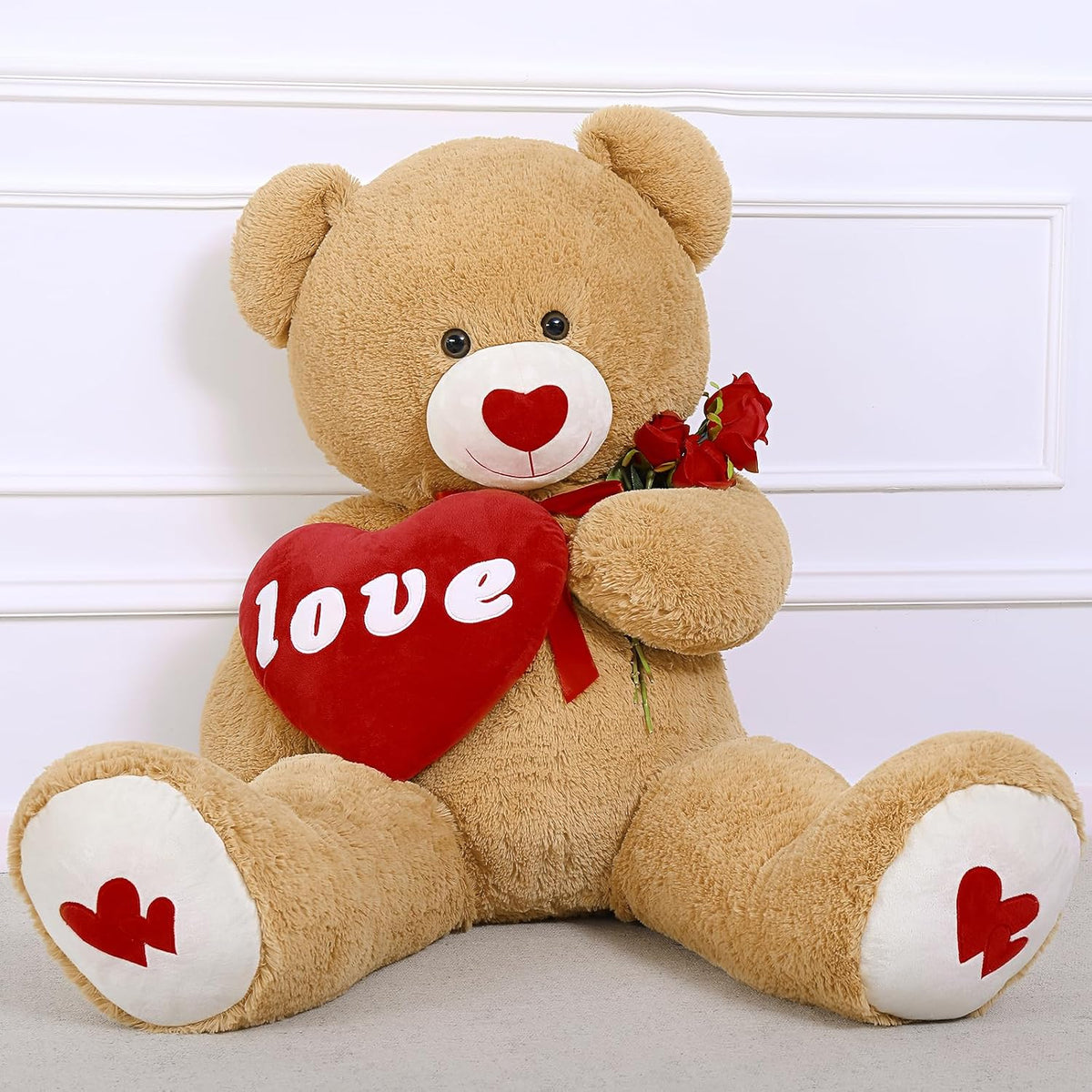 MorisMos Oso de peluche gigante con corazón, corazón de amor de 51...