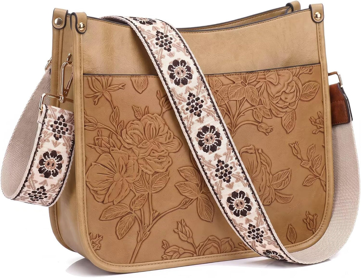 AUYOCO Bolsos cruzados de cuero vegano para mujer, bolso de hombro...