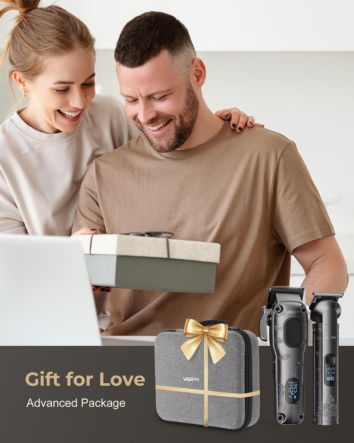 Cortapelos Vgrpro para Hombres Profesional, Cortapelos Inalámbrico...