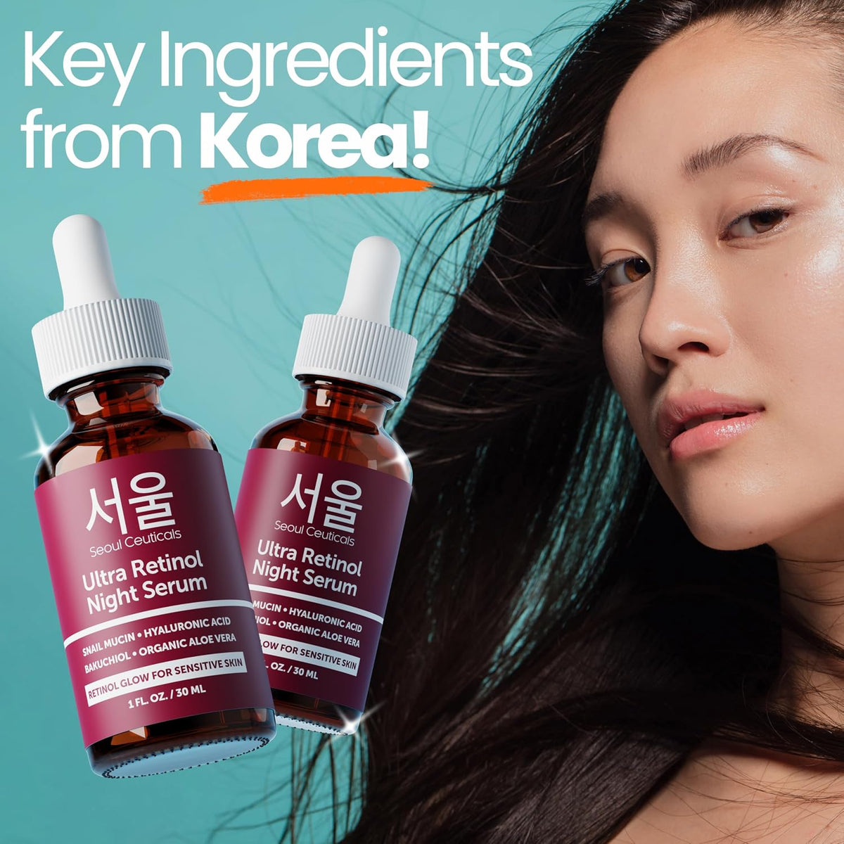 SeoulCeuticals Suero nocturno de retinol coreano al 1% para la cara...
