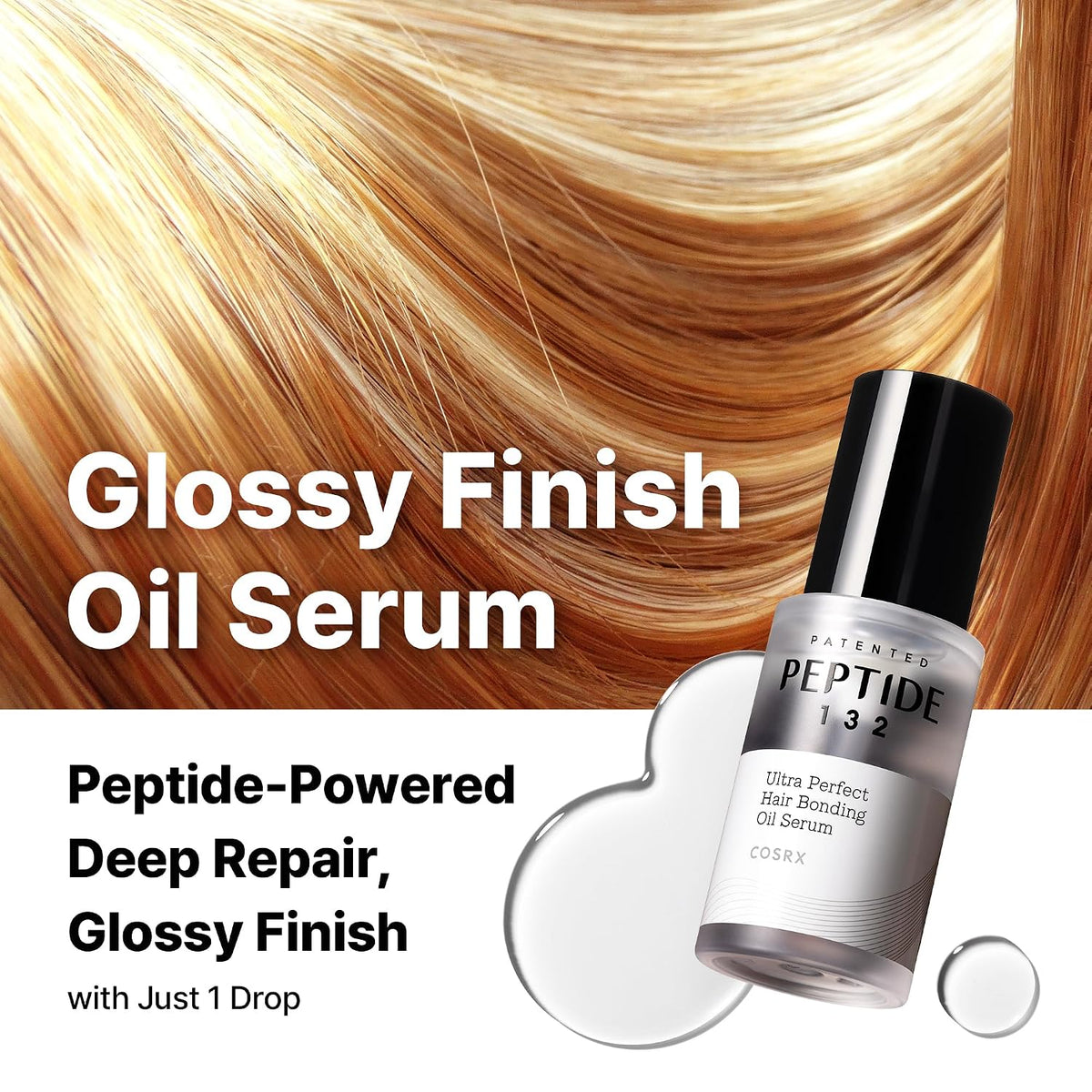 COSRX PEPTIDE 132 Suero de aceite para unión del cabello, reparació...